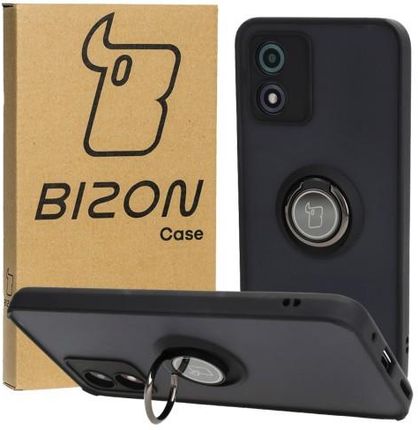Etui Bizon Case Hybrid Ring do Motorola Moto E13, czarne