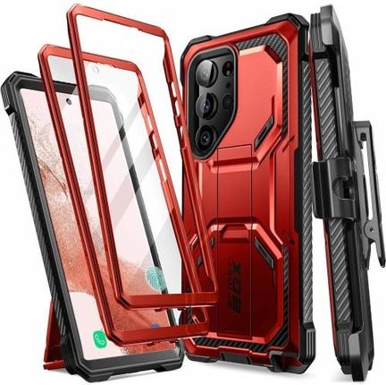 Supcase Etuiblason Armorbox Sp Nosp Do Galaxy S23 Ultra 5G Czerwone