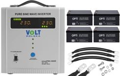 Zdjęcie Zasilacz Volt Sinus Pro 3000 E 3000VA/2100W + 4x akumulator Volt OPTI VRLA AGM 12V 200Ah - Chorzów