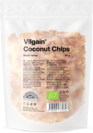 Vilgain Chipsy Kokosowe Bio Syrop Klonowy 40g