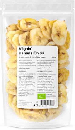 Vilgain Chipsy Bananowe Niesłodzony 120g