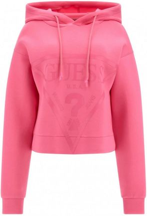 Damska bluza dresowa nierozpinana z kapturem Guess New Alisa Hooded - różowa