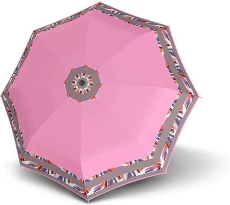 Parasol damski Doppler Fiber Flex Chess, różowy z filtrem UV