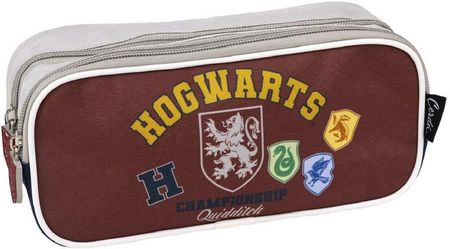 Harry Potter Piórnik Podwójny Howarts 22,5X8X10Cm Czerwony Ciemnoniebieski