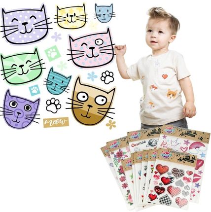 Kolorowe naprasowanki na ubrania dla dzieci meow
