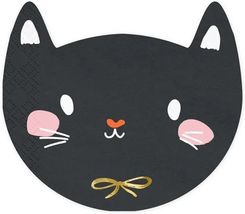 Zdjęcie Serwetki PartyDeco papierowe kotek czarne 15x13cm 20 sztuk SPK34 - Limanowa