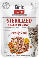 Brit Care Cat Sterilized Fillets In Gravy With Hearty Duck Enriched With Sea Buckthorn And Nasturtium 85G