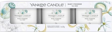 Yankee Candle Zestaw 3 Świec Mini Baby Powder