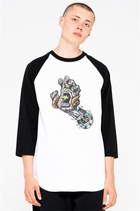koszulka SANTA CRUZ - Pool Snakes Hand Baseball Top Black/White (BLACK-WHITE) rozmiar: M