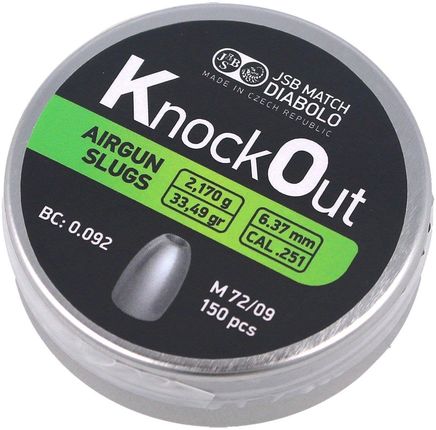 Jsb Śrut Knockout Slugs 0.251 / 6.37Mm, 150Szt (546125-150) (113854)