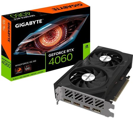 Gigabyte GeForce RTX 4060 WINDFORCE OC 8GB GDDR6 (GVN4060WF2OC8GD)