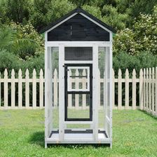 Zdjęcie vidaXL Klatka dla ptaków, szara, 91,5x53x170 cm, l - Lębork