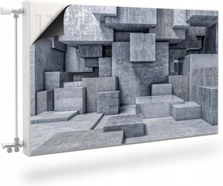 Muralo Osłona Magnetyczna Betonowe Bloki 3D Bryły 100X60