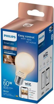 Philips Smart LED Żarówka E27 A60 7 W (60 W), matowe szkło, zimna - ciepła biel (929003008921)