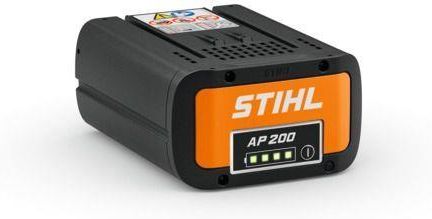 STIHL Akumulator AP 200,  Dostępne w wersjach o różnej pojemności. Energia akum. 187 Wh, 1,3 kg. Kompatybilne z ładowarkami AL 101, AL 300, AL 301 i A