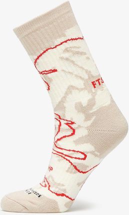 Footshop The More Basketball Socks Ecru/ Red