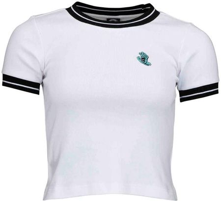 koszulka SANTA CRUZ - Mini Hand Ringer T-Shirt White (WHITE2518) rozmiar: 12