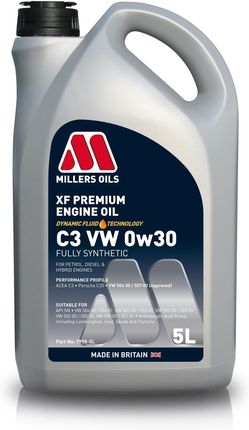 Millers Oils Olej Xf Premium C3 Vw 0W30 5L Volkswagen