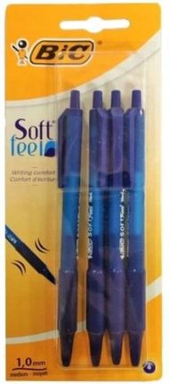 Długopis Bic Soft Feel Niebieski 4szt. Kd