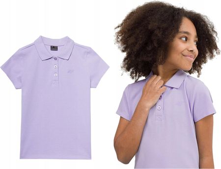 4F Koszulka Polo Dziewczęca T-shirt Bawełna
