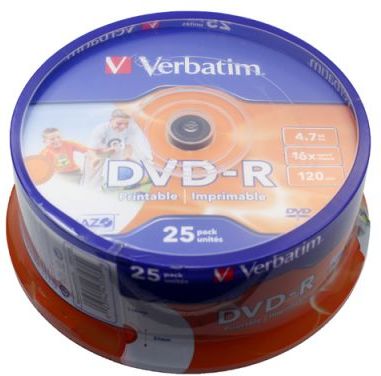 Verbatim DVD-R 4.7GB 16x Cake 50szt Do nadruku