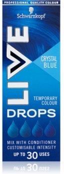 Schwarzkopf Live Drops Zmywalna Farba Do Włosów Odcień Crystal Blue 30 Ml