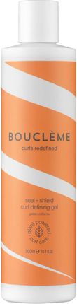 Bouclème Seal + Shield Curl Defining Gel Żel Stylizujący Wzmacniający Włosy Naturalnie Falowane Przeciwko Puszeniu Się Włosów 300 Ml