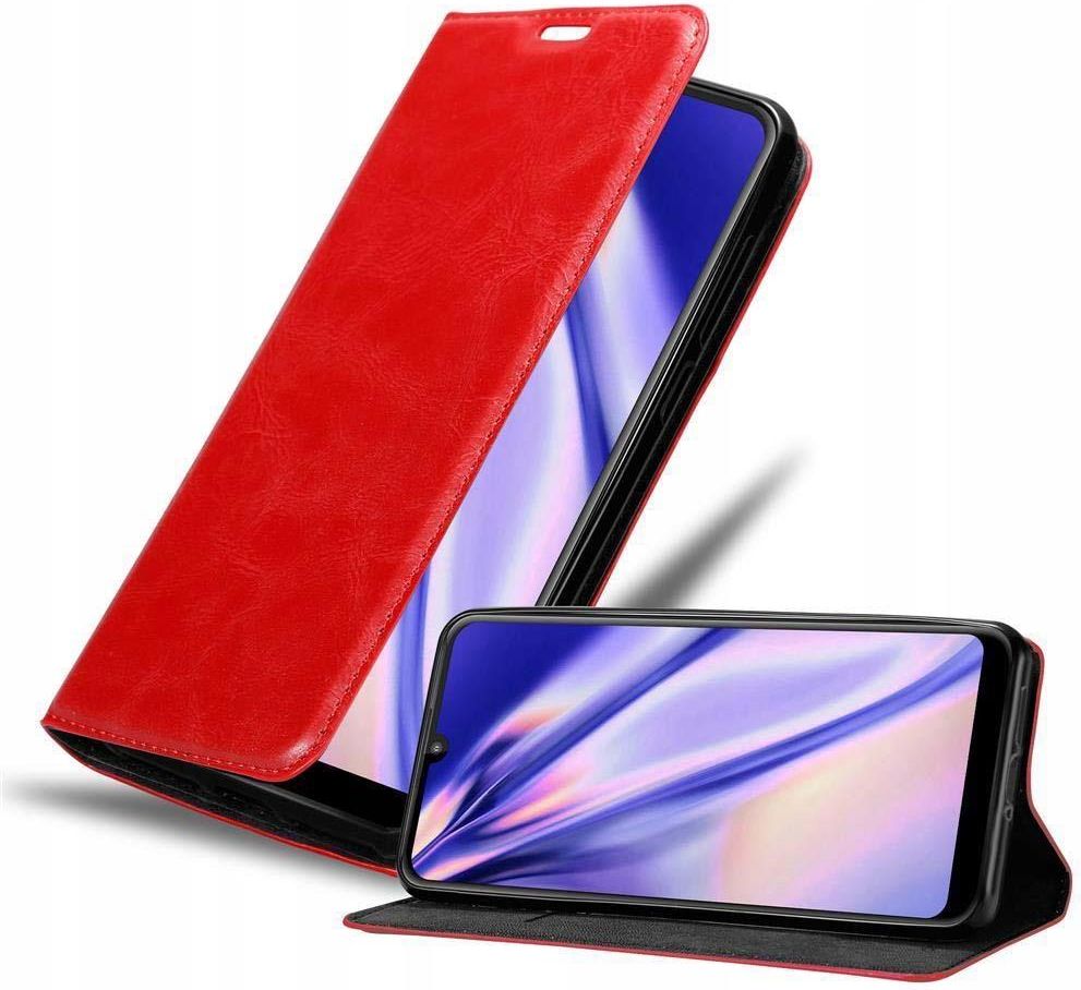 Housse Cadorabo Pour Motorola Moto E6 Plus - Coque Livre Rouge Pomme - Rabat Magnétique, Support, Emplacement Carte