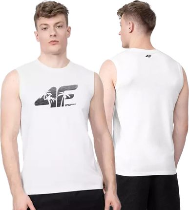 T-shirt męski bokserka 4F biała 3XL