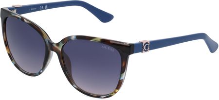 GUESS GU7864 Okulary przeciwsłoneczne damskie, havana niebieski