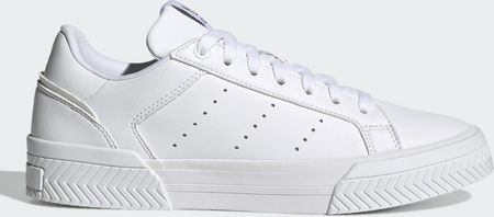 Adidas Originals Court Tourino damskie sneakersy H05280 41.5 (7.5UK) 26 cm Cloud White/Cloud White/Silver Metallic (4064047124026)