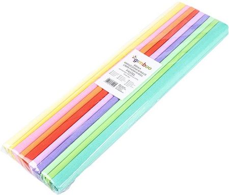 Gimboo Bibuła marszczona pastel w rolce 50x200cm 10szt. mix kolorów