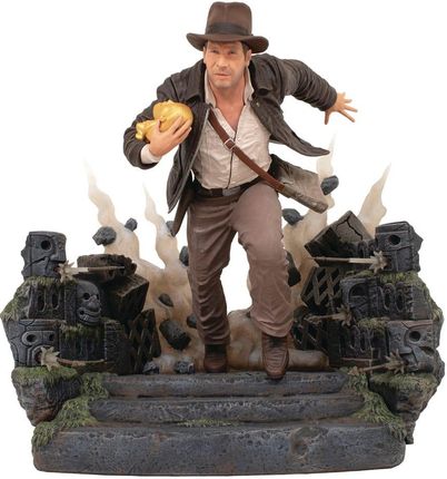 Diamond Indiana Jones Raiders of the Lost Ark Deluxe Gallery PVC Statue Escape with Idol 25cm