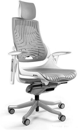 Unique Fotel Biurowy Wau Biały Elastomer Human Support