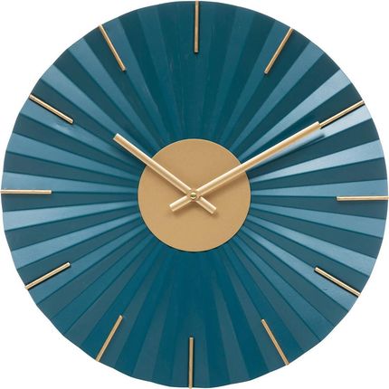 Atmosphera Zegar Ścienny Jil Niebieski Złote Wskazówki Ø 45cm (195211)