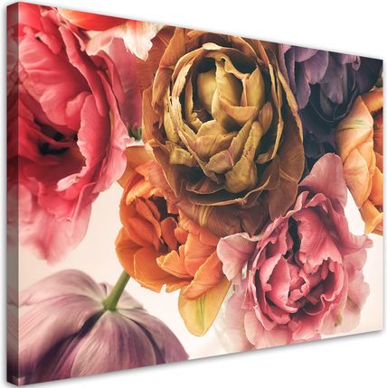Feeby Obraz Na Płótnie Bukiet Kolorowych Kwiatów 100X70