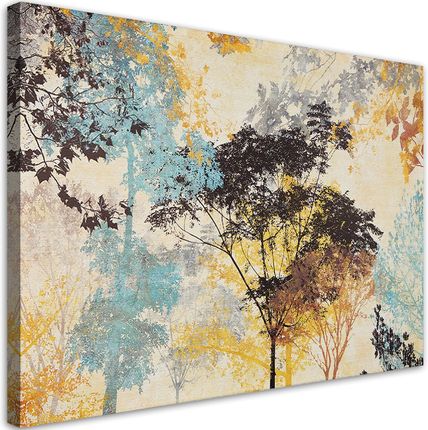Feeby Obraz Na Płótnie Kolorowe Drzewa Abstrakcja 100X70