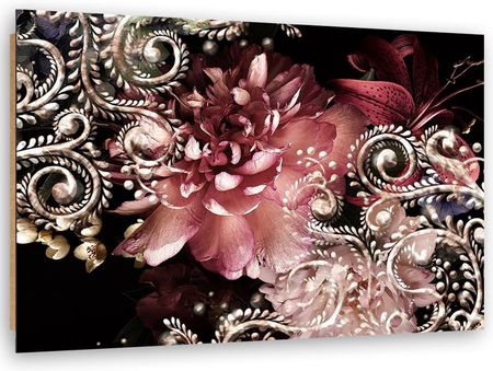 Feeby Obraz Deco Panel Piwonia I Kwiat Lilii 90X60