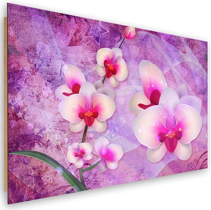 Feeby Obraz Deco Panel Orchidea Kwiaty Abstrakcja 90X60