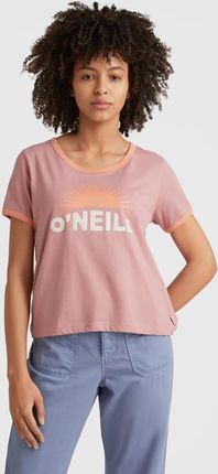 Damska Koszulka z krótkim rękawem O'Neill Marri Ringer T-Shirt 1850098-14023 – Różowy