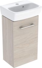 GEBERIT Zestaw SELNOVA SQUARE szafka pod umywalkę , B36cm, H65.2cm, T28cm, z jednymi drzwiami, orzech włoski hickory jasny, z umywalką kompaktową, z p