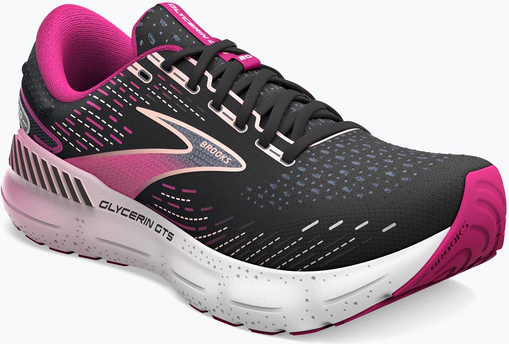 Buty Do Biegania Damskie Brooks Glycerin Gts 20 Black/Fuchsia/Linen