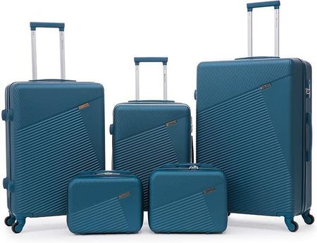Duży zestaw walizek i kuferków BETLEWSKI ZEST BWA-053 5 niebieski