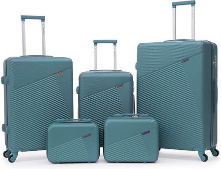 Duży zestaw walizek i kuferków BETLEWSKI ZEST BWA-053 5 zielony