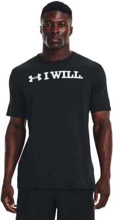 Męski t-shirt z nadrukiem Under Armour UA I Will SS - czarny