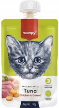 Wanpy Pasta Dla Kota Tuńczyk z Kurczakiem i Marchewką 90 g