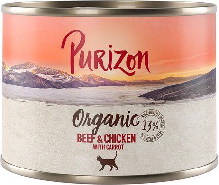 Purizon Organic Wołowina I Kurczak Z Marchewką 12x200g