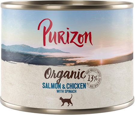 Purizon Organic Cat Łosoś I Kurczak Ze Szpinakiem 200g