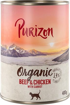 Purizon Organic Wołowina I Kurczak Z Marchewką 24x400g