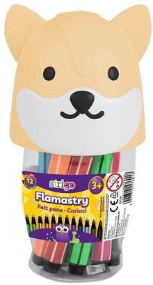 Flamastry Jumbo Lisek 12 Kolorów Strigo